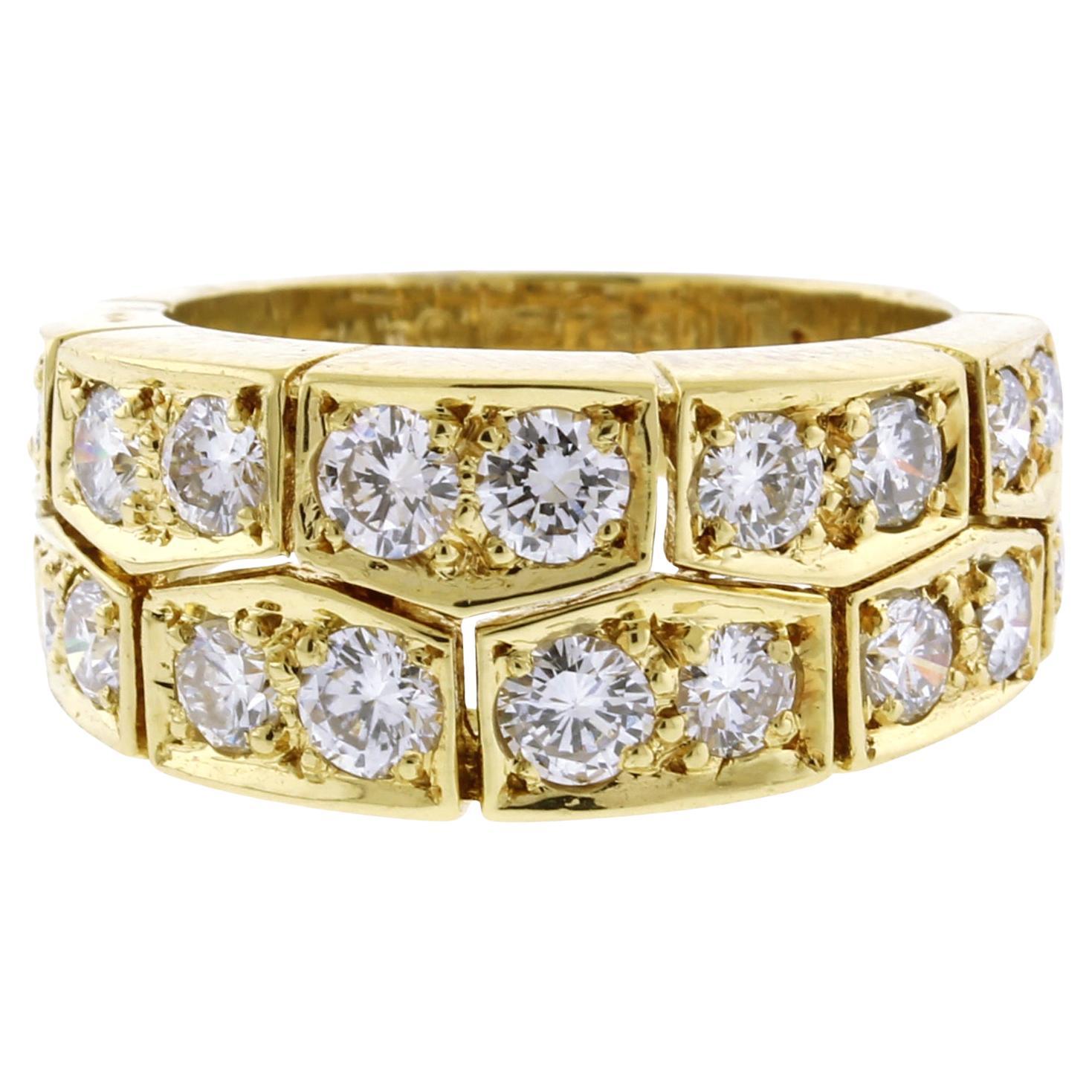 Van Cleef & Arpels 18kt Yellow Gold Diamond Band