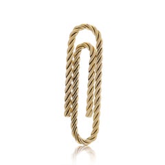 Van Cleef & Arpels 18kt Yellow Gold Twisted Rope Paper Clip Money Clip