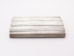 VAN CLEEF & ARPELS 1935 París Art Decó Caja Geométrica En Sólido .925 Silv