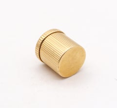 Van Cleef & Arpels 1950 Pill box Pendant Charm In Solid 18Kt Yellow Gold