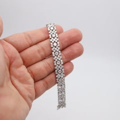 VAN CLEEF & ARPELS 1950 Bracciale flessibile in platino con 16,26 carati di diamanti VS