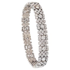 VAN CLEEF & ARPELS 1950 Platinum Flexible Bracelet With 16.26 Ctw VS Diamonds