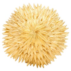 Van Cleef & Arpels 1950's French 18K Yellow Vintage Gold Thistle Flower Brooch