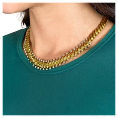 Van Cleef & Arpels 1954 Diamond Necklace in 18K Yellow Gold and Platinum