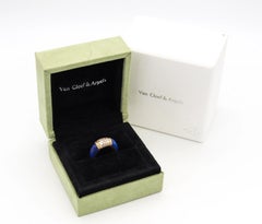 Van Cleef & Arpels 1960 Paris Philippines Anello in Lapislazzuli Oro 18Kt Diamanti