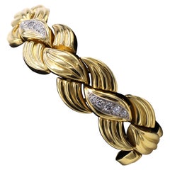 Van Cleef & Arpels 1960s Diamond 18 Karat Yellow Bracelet