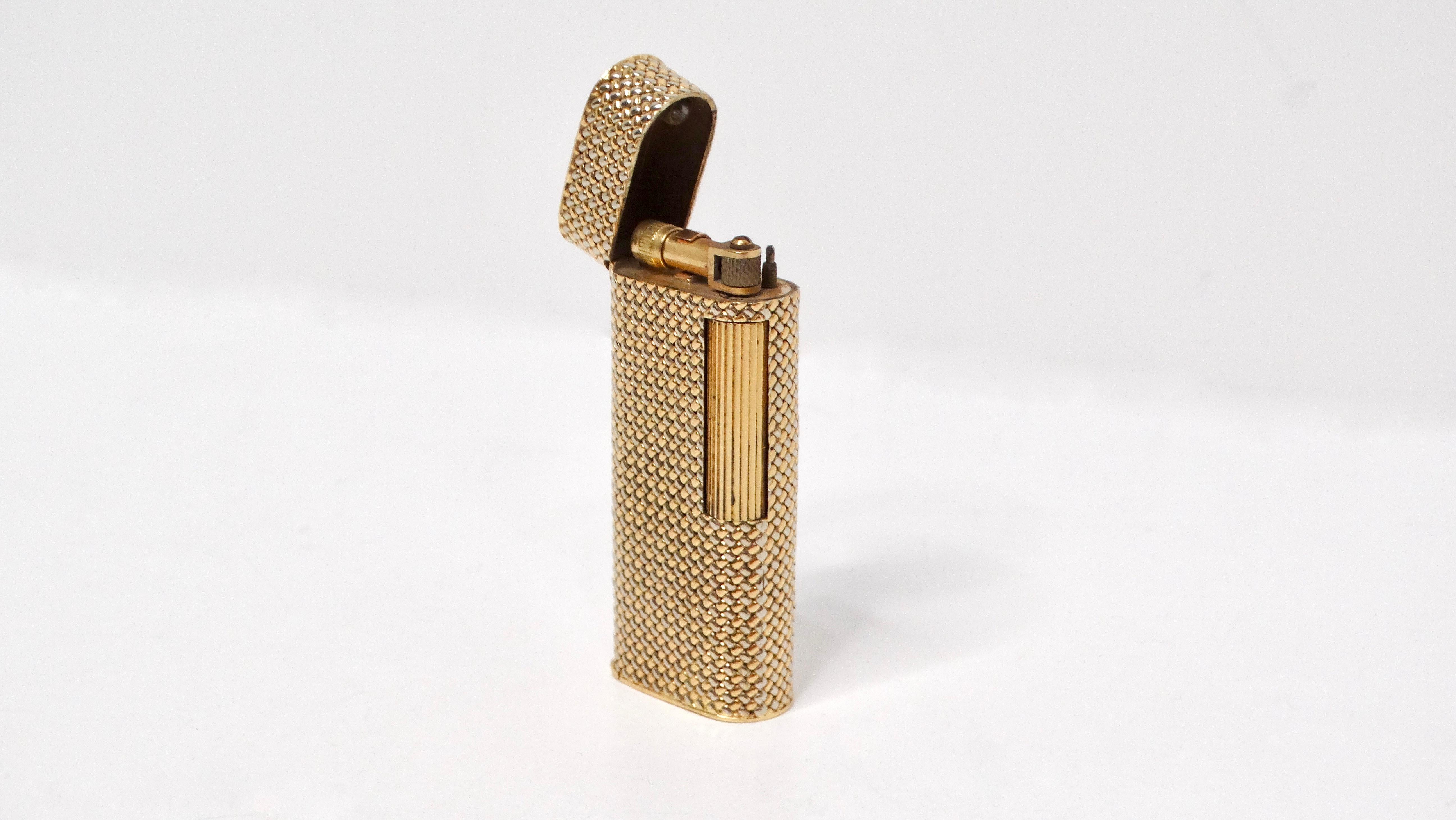 Van Cleef & Arpels Dunhill, briquet réutilisable en or massif 18 carats, années 1960 État moyen - En vente à Scottsdale, AZ