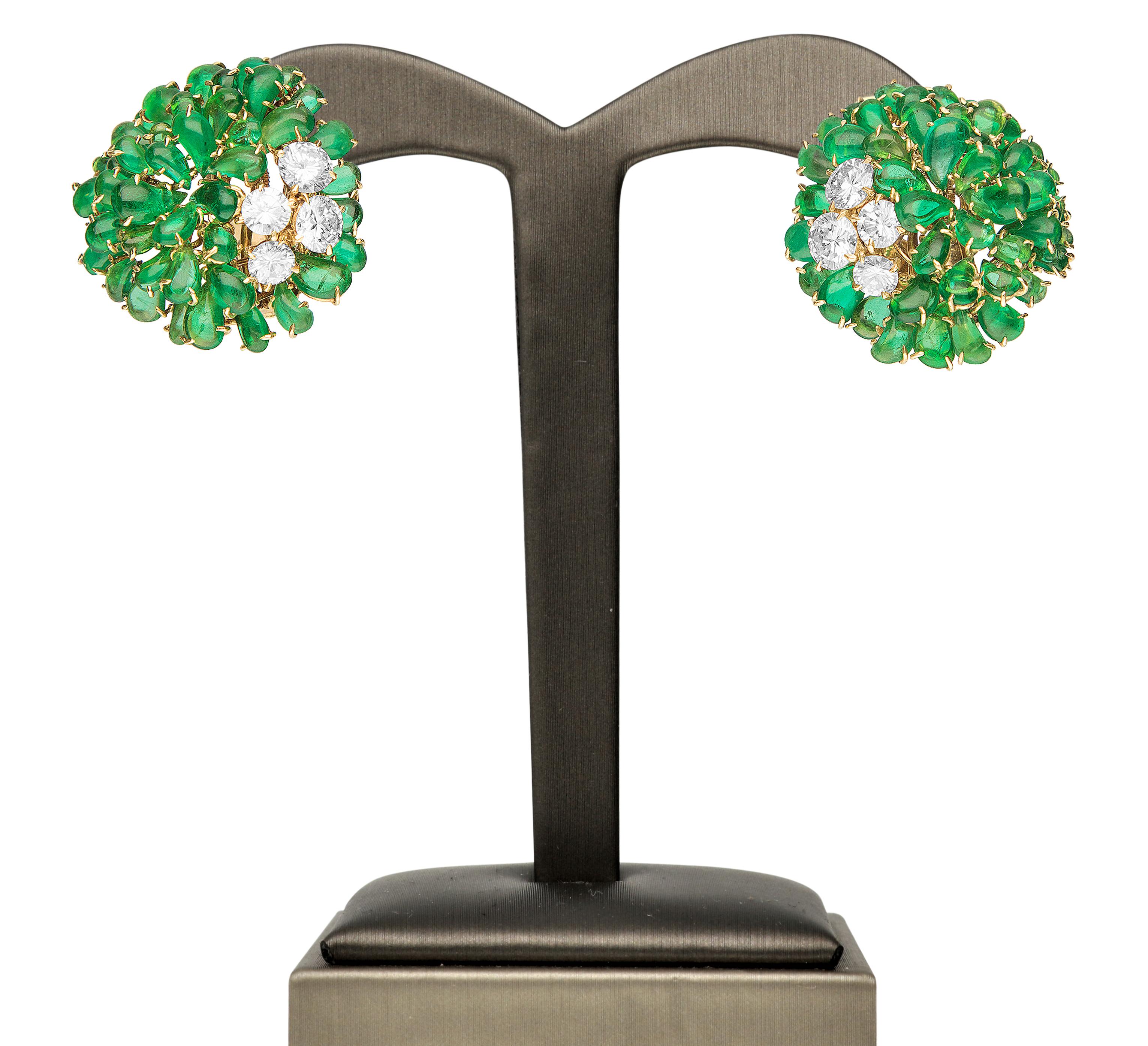 van cleef and arpels emerald earrings