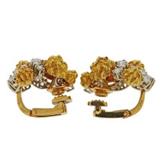 Van Cleef & Arpels 1960s Gold Diamond Earrings