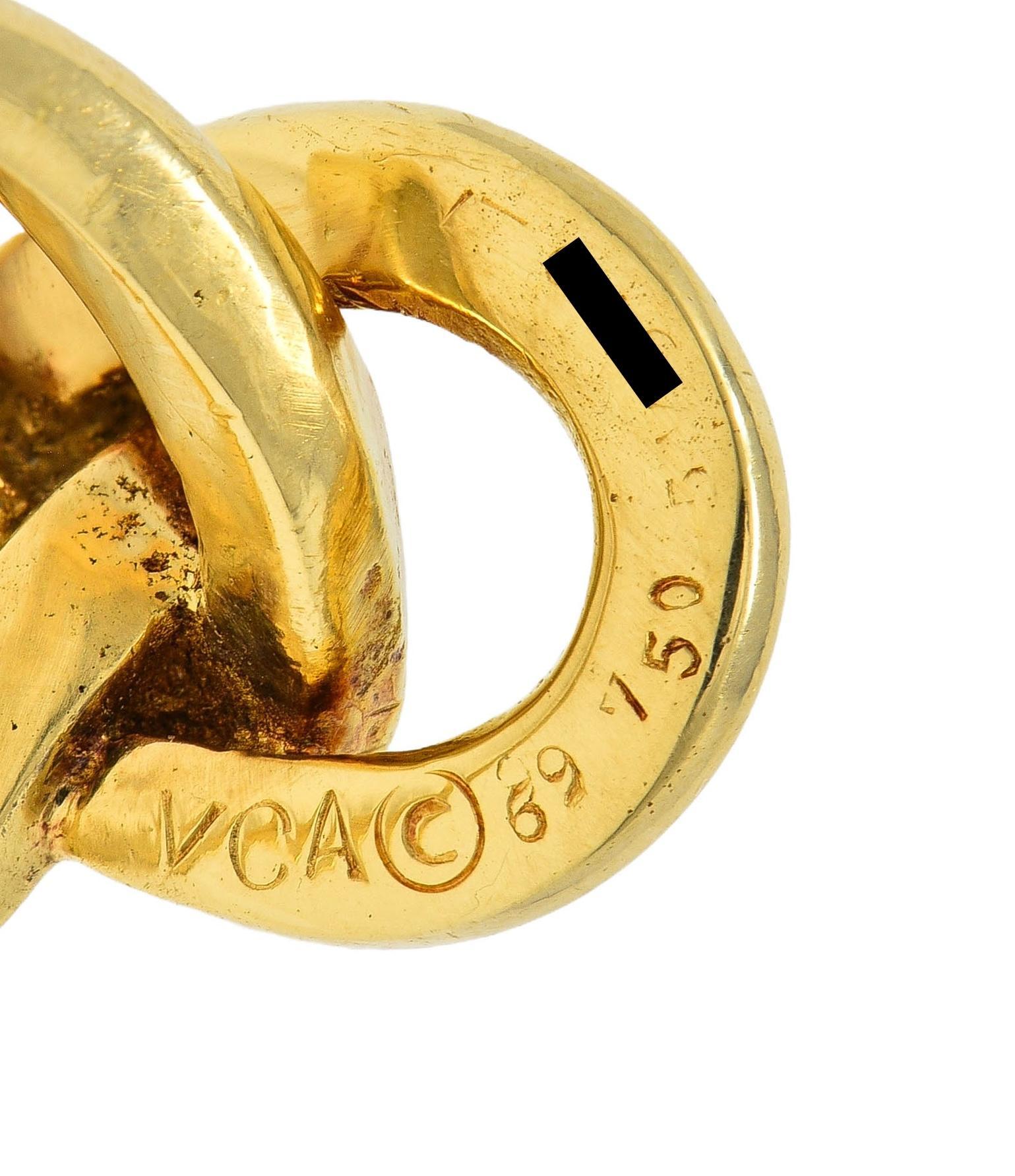 Van Cleef & Arpels 1969 Modernistischer französischer Vintage-Knotenring aus 18 Karat Gelbgold 1