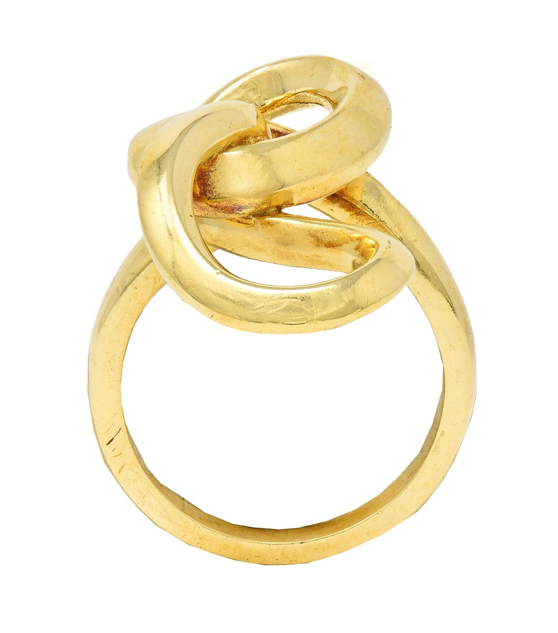 Van Cleef & Arpels 1969 Modernistischer französischer Vintage-Knotenring aus 18 Karat Gelbgold 3