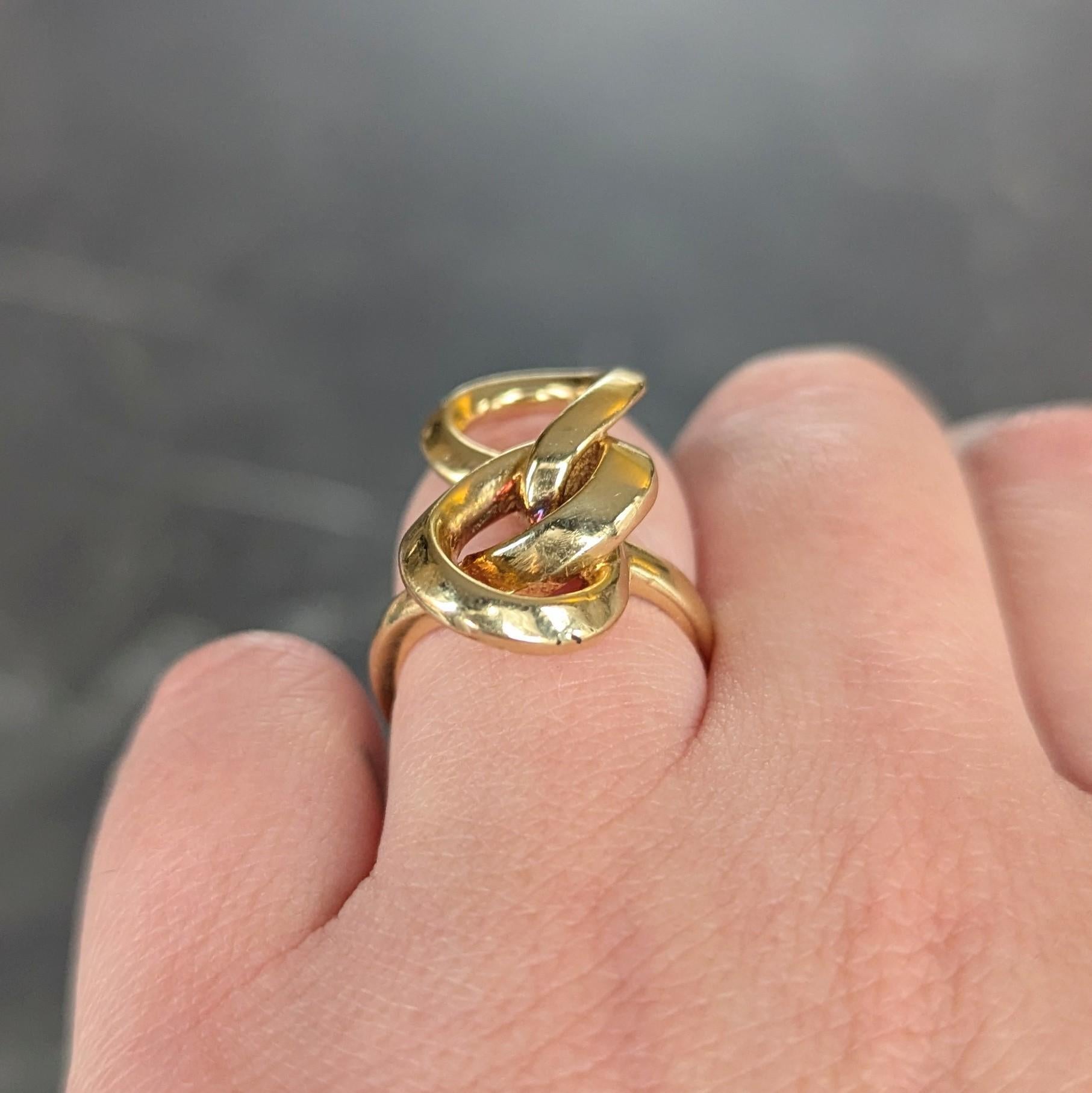 Van Cleef & Arpels 1969 Modernistischer französischer Vintage-Knotenring aus 18 Karat Gelbgold 5