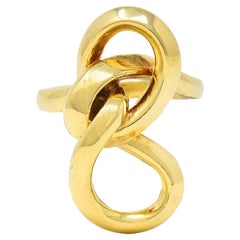 Van Cleef & Arpels 1969 Modernistischer französischer Vintage-Knotenring aus 18 Karat Gelbgold