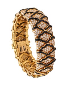 VAN CLEEF & ARPELS 1970 Bracelet moderniste en or 18 carats avec diamants 24,30 carats