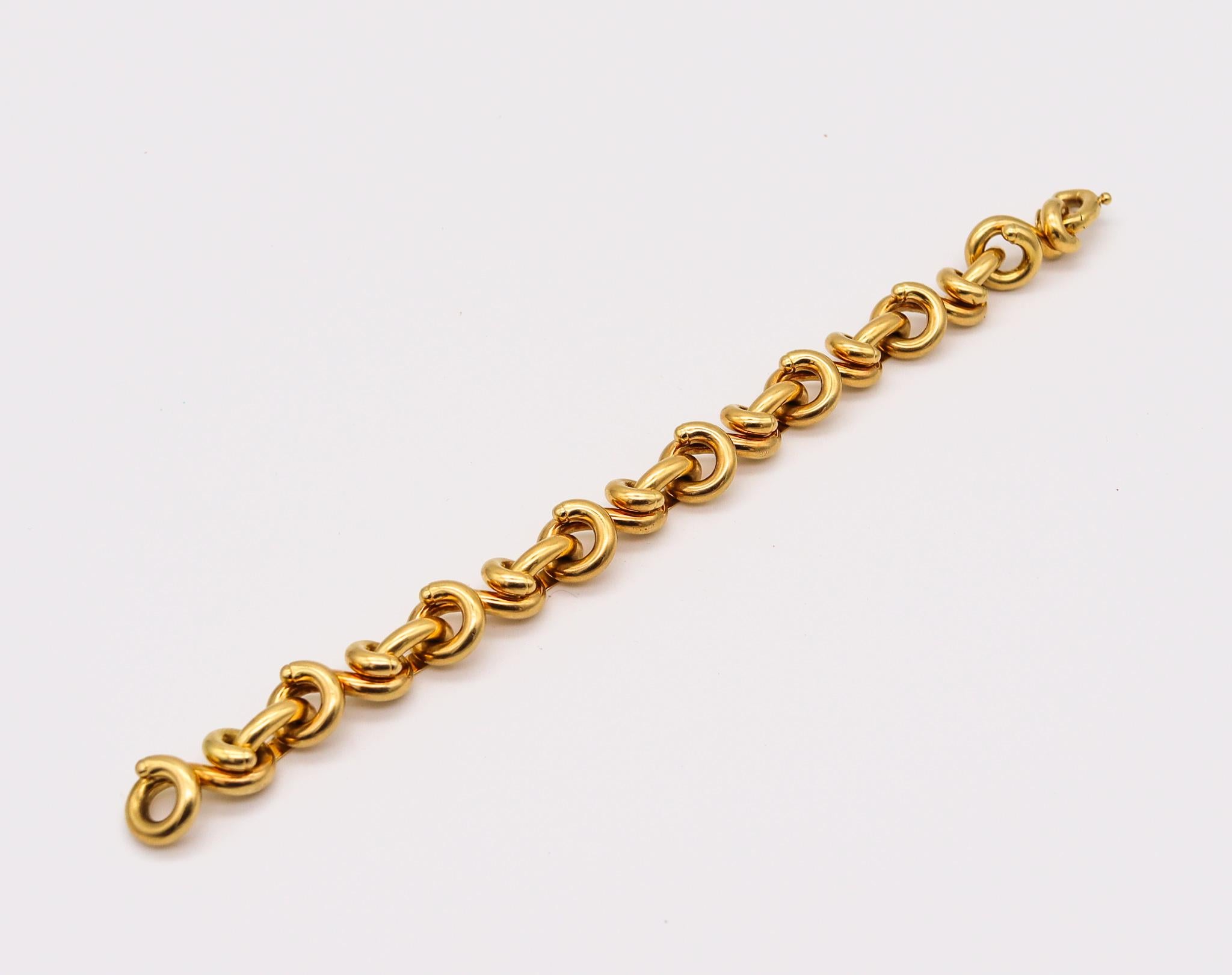 Van Cleef & Arpels Paris Bracelet à maillons torsadés en or jaune 18 carats, 1970 Excellent état à Miami, FL