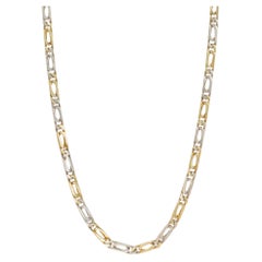 Van Cleef & Arpels 1970er Jahre Zweifarbige Goldkette, umwandelt in Halskette und Armband