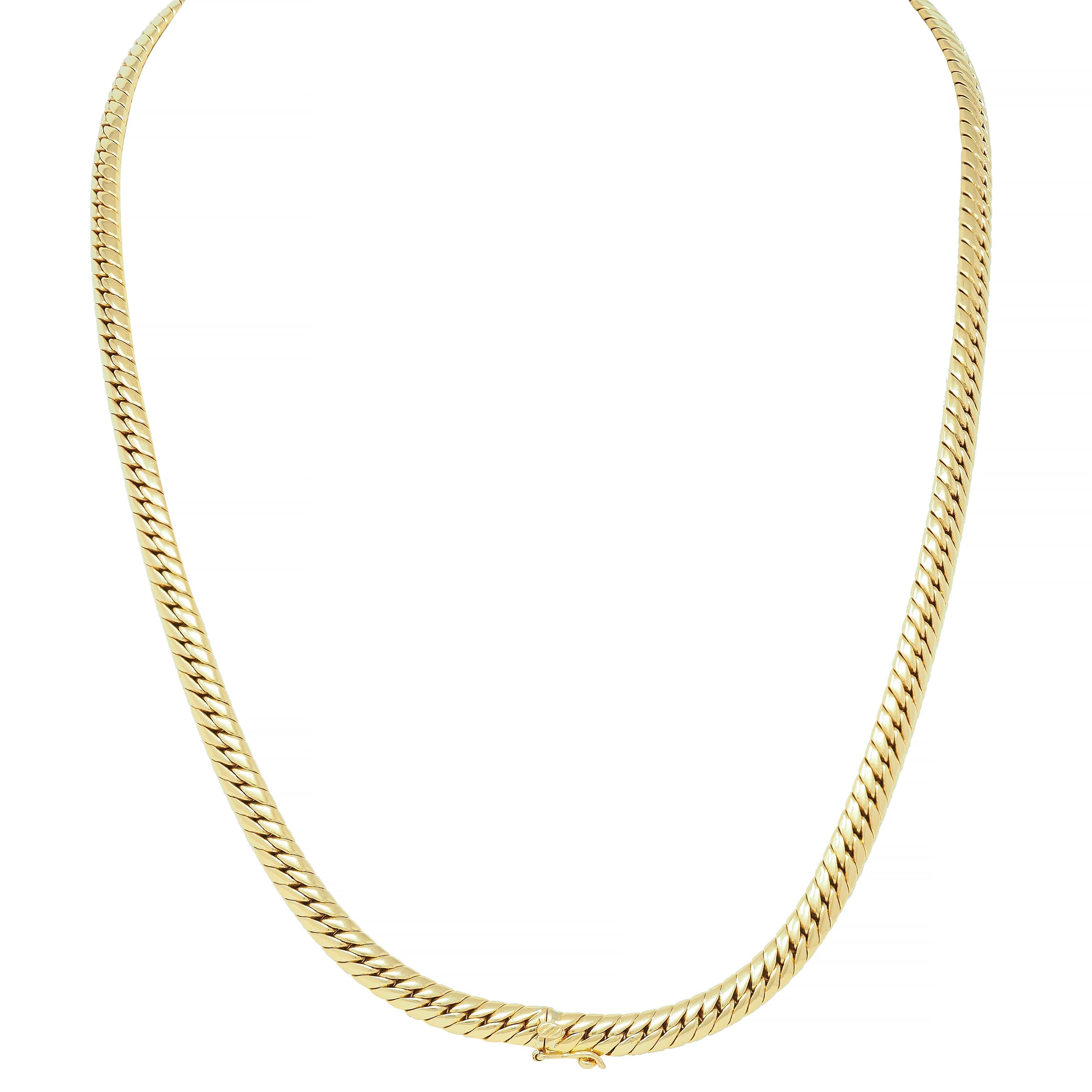 Van Cleef & Arpels 1980er Jahre 18 Karat Gelbgold Vintage Schlangenkette Halskette für Damen oder Herren