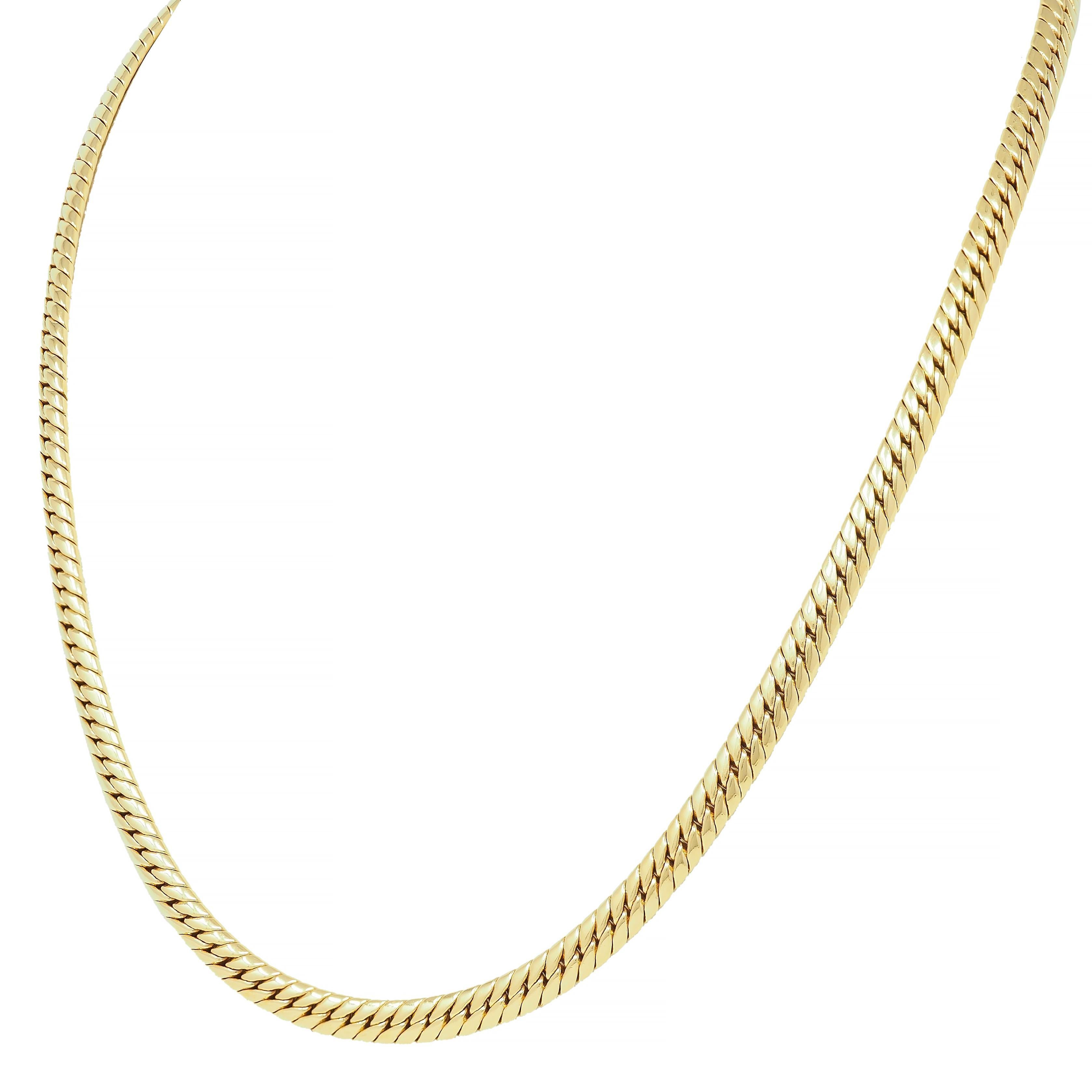 Van Cleef & Arpels 1980er Jahre 18 Karat Gelbgold Vintage Schlangenkette Halskette 1
