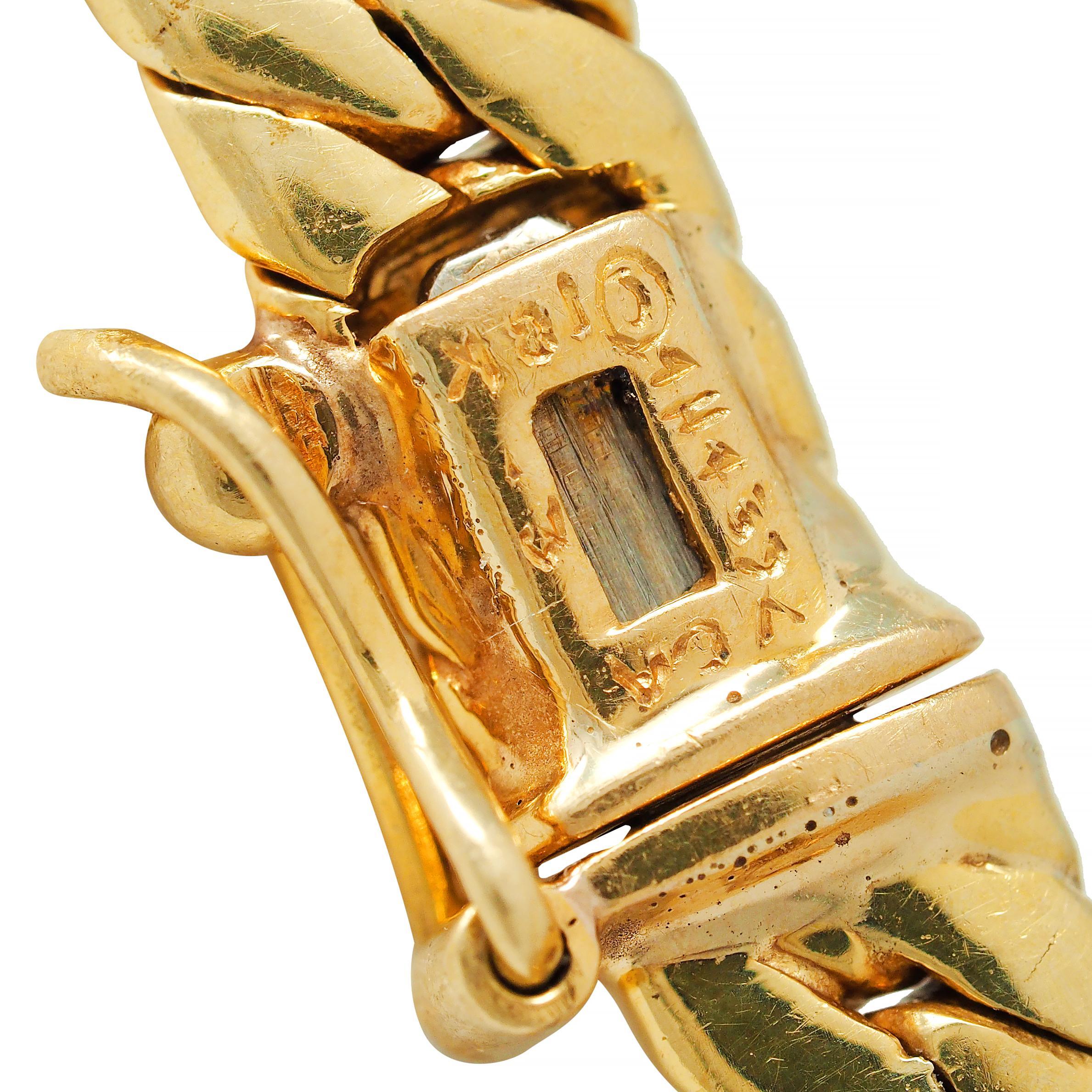 Van Cleef & Arpels 1980er Jahre 18 Karat Gelbgold Vintage Schlangenkette Halskette 2