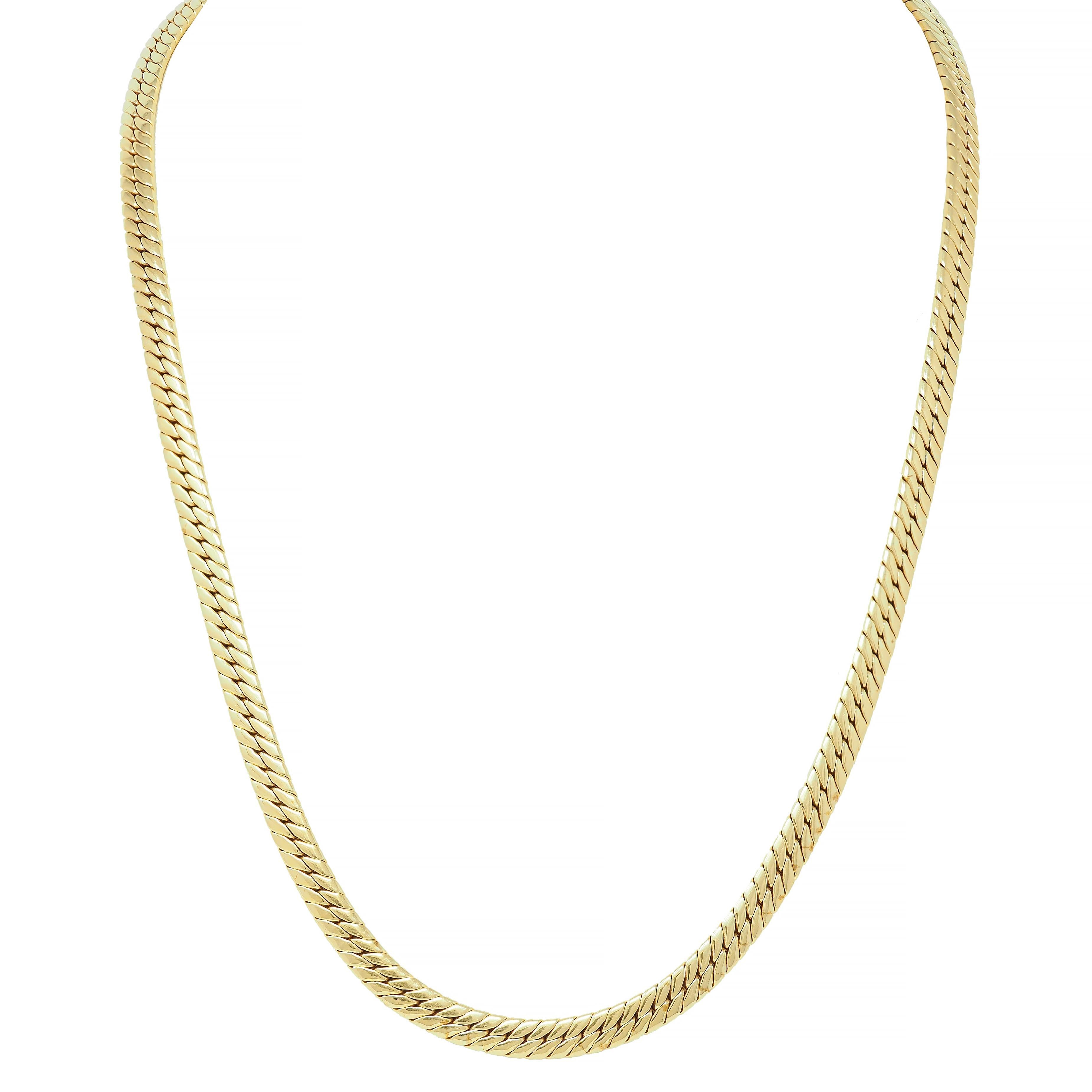 Van Cleef & Arpels 1980er Jahre 18 Karat Gelbgold Vintage Schlangenkette Halskette 5