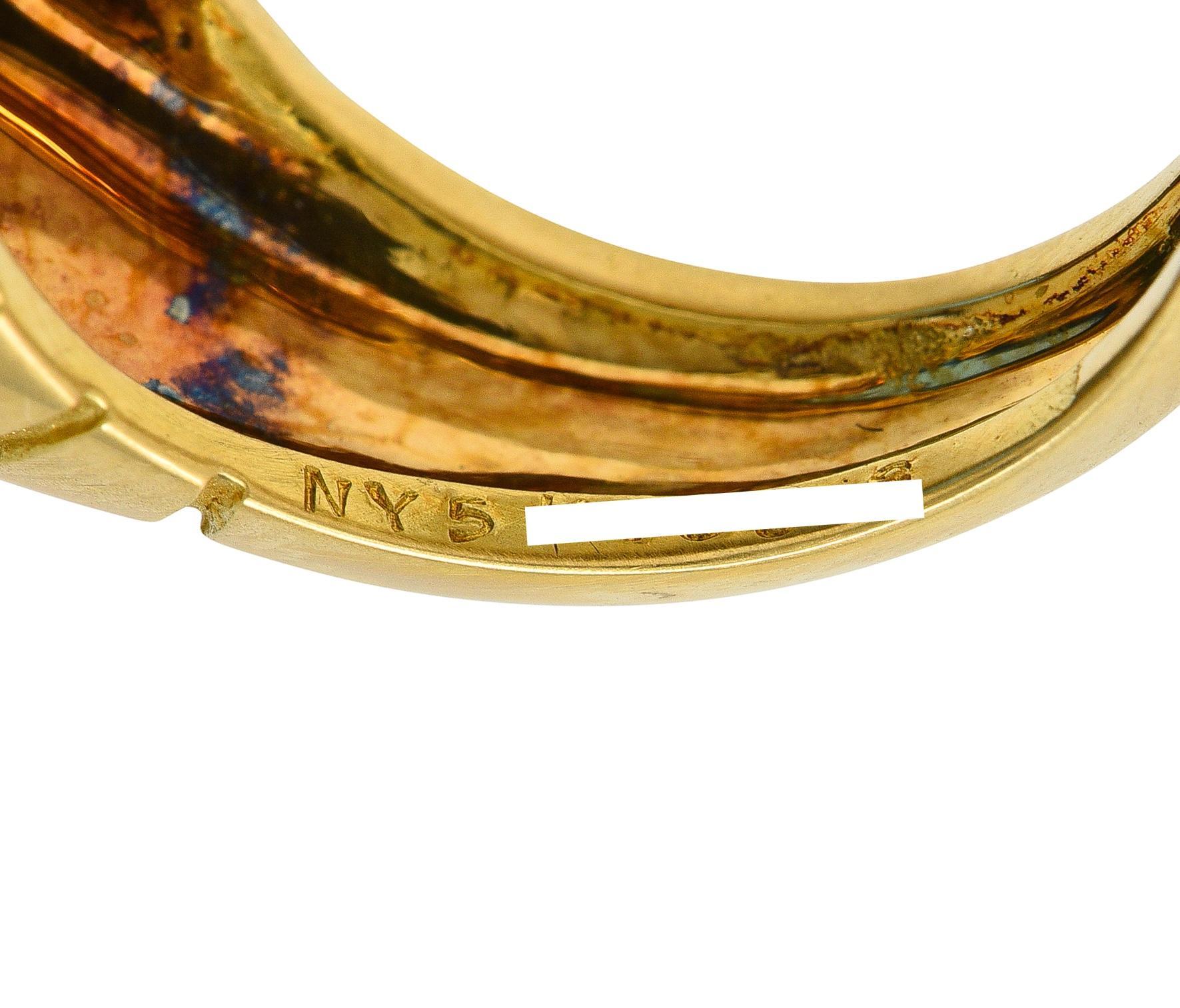 Van Cleef & Arpels 1980's Topaz Citrine 18 Karat Yellow Gold Vintage Domed Ring 5