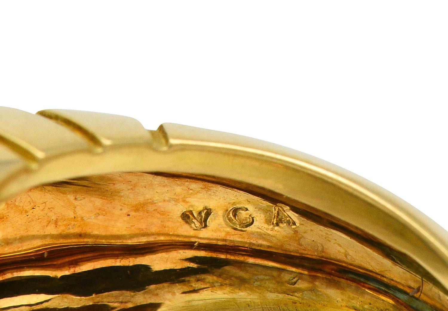 Van Cleef & Arpels 1980's Topaz Citrine 18 Karat Yellow Gold Vintage Domed Ring 6