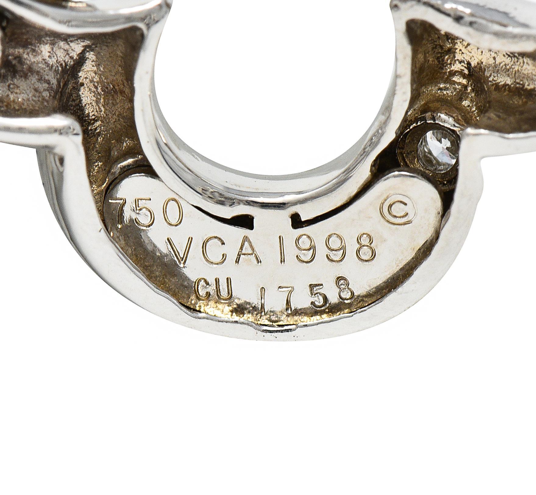 Van Cleef & Arpels 1998 Alhambra-Armband aus 18 Karat Weißgold mit 2,40 Karat Diamanten 3