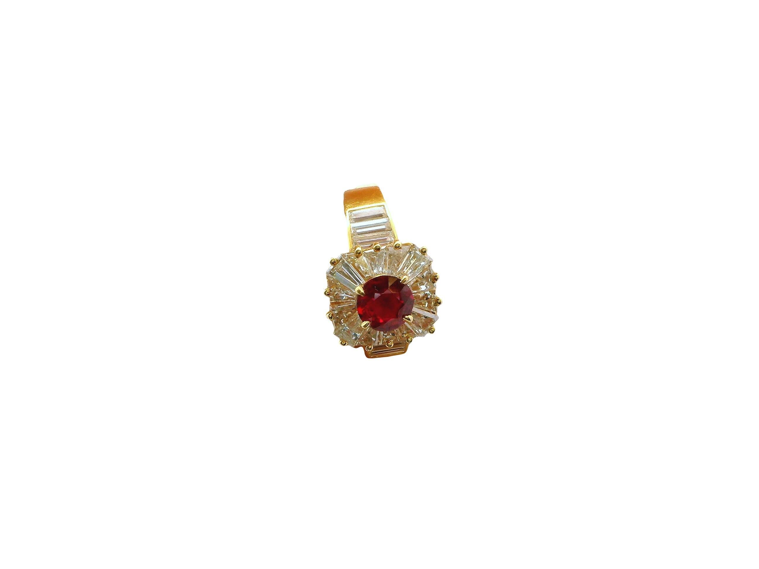 Van Cleef & Arpels Bague 1Ct Burma Ruby sur or 18K et diamants Pour femmes en vente