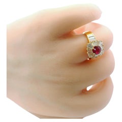 Van Cleef & Arpels Bague 1Ct Burma Ruby sur or 18K et diamants