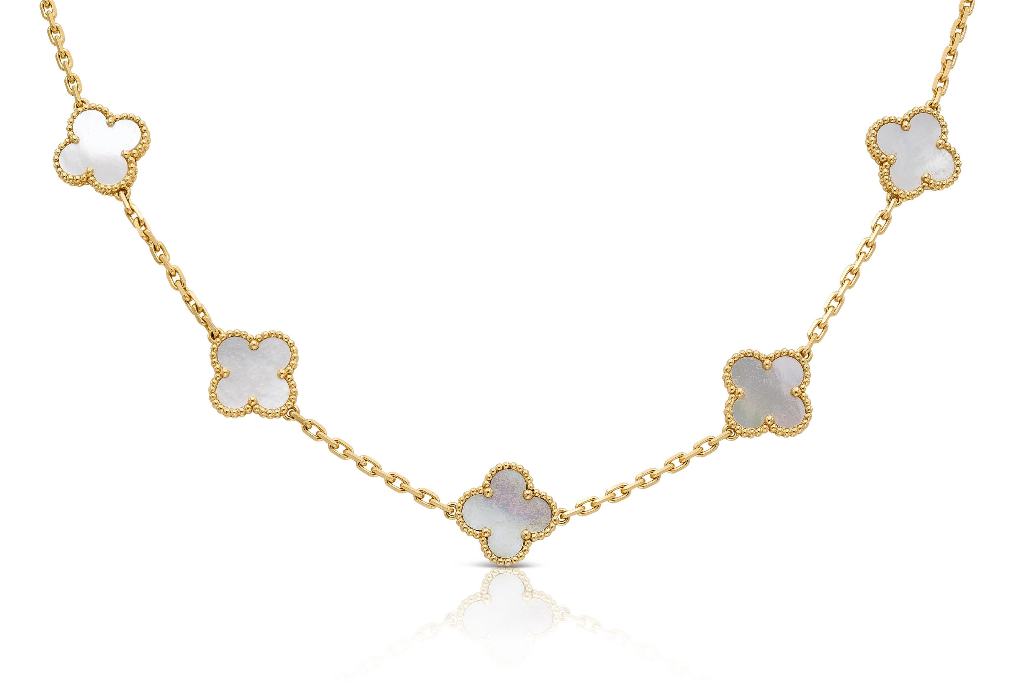 van cleef and arpels mother of pearl necklace
