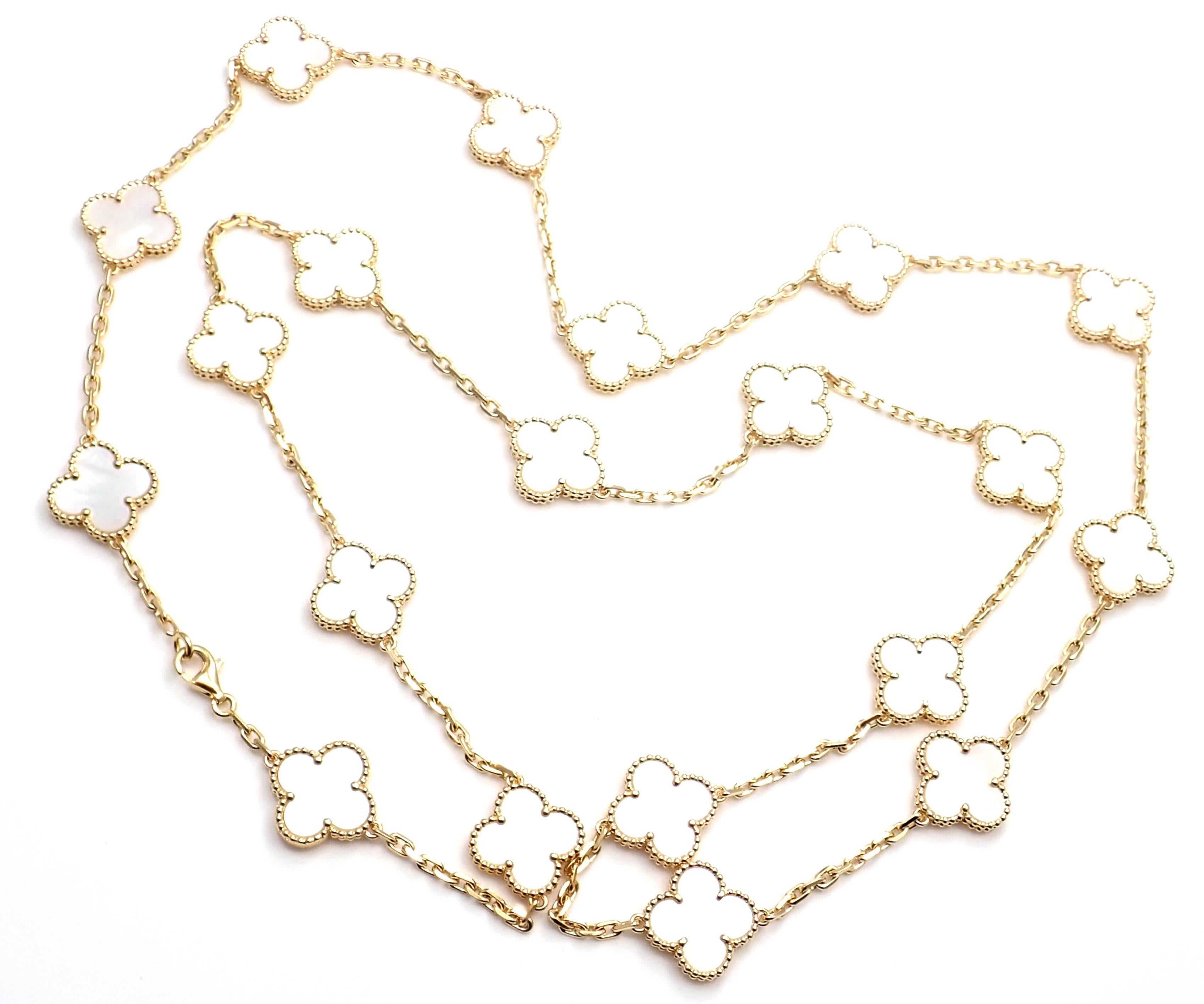 van cleef & arpels - vintage alhambra pendant - pendant woman pink gold/mother-of-pearl