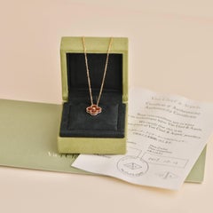 Van Cleef & Arpels 2017 Bullseye Diamond 18K Rose Gold Holiday Pendant Necklace