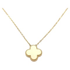 Van Cleef & Arpels 2018 Holiday Edition Vintage Alhambra Mother of Pearl Pendant