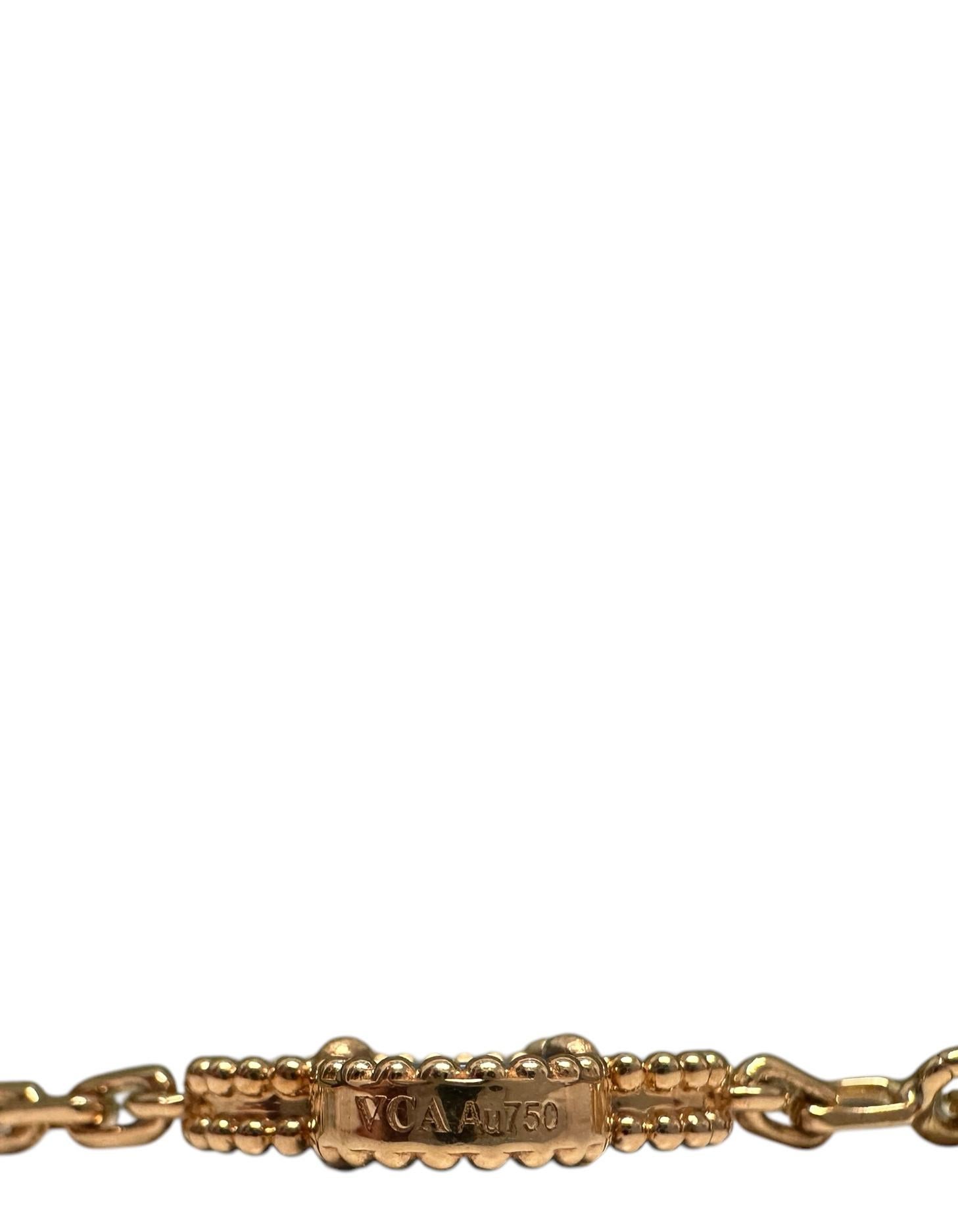 Van Cleef & Arpels 2024 Pulsera Alhambra Vintage Oro 18K/Agata Azul c/certificado 3