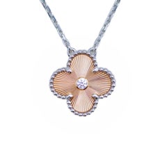 Van Cleef & Arpels 2024 Collana Holiday Diamante Guilloché Oro rosa bianco 18 carati