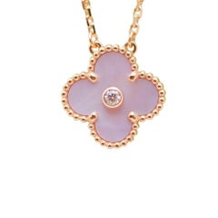 Van Cleef 
Arpels 2025 Holiday Pendant Pink Mother of Pearl 18K Rose Gold