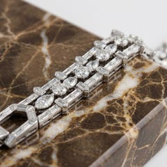 Van Cleef & Arpels 28 Carat Diamond Platinum Bracelet
