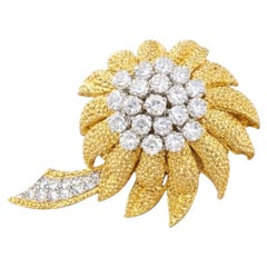 Van Cleef & Arpels 3 Carat Diamond Floral Brooch