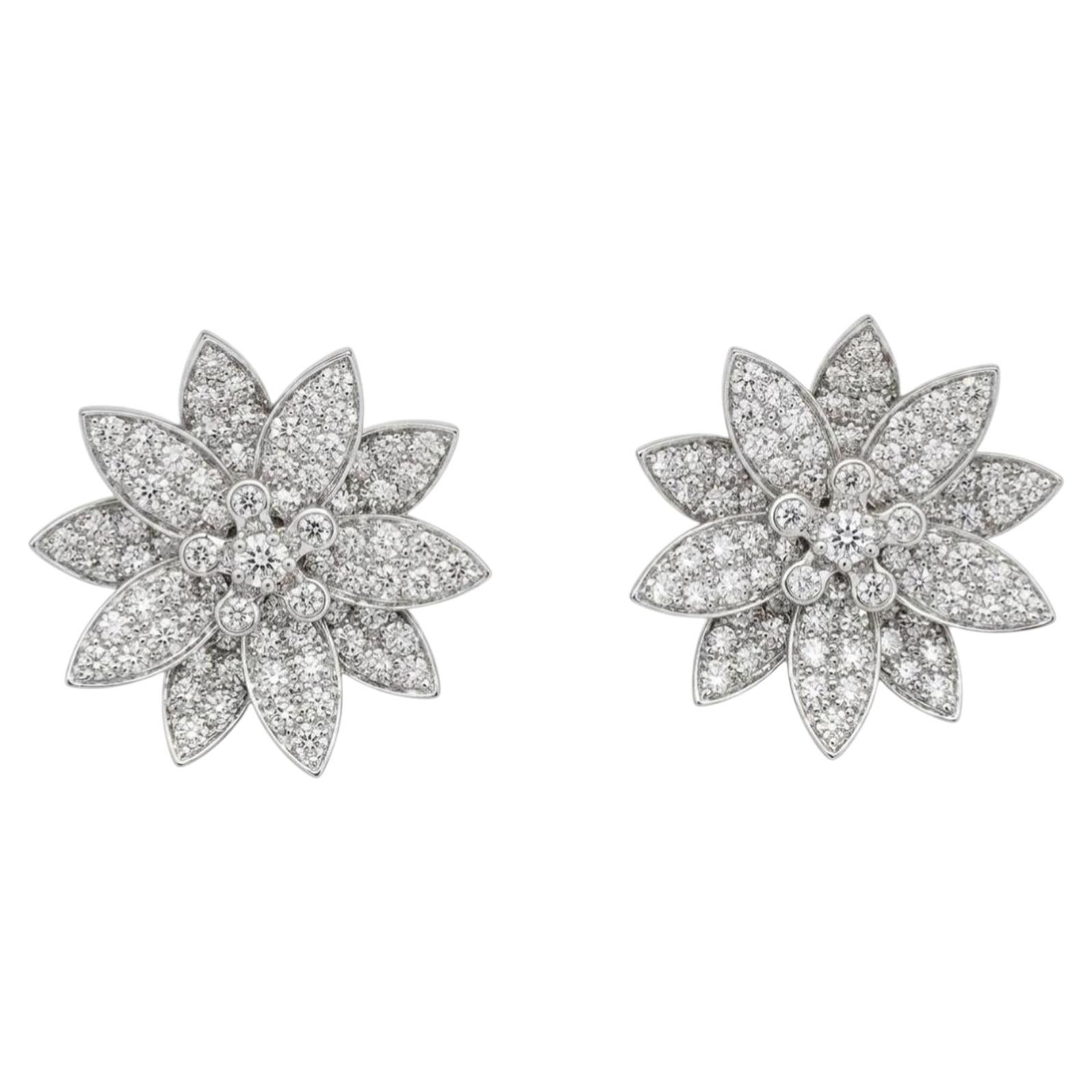 Van Cleef & Arpels 3.30 Karat. Diamant-Clip-Ohrringe
