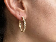 Van Cleef & Arpels Boucles d'oreilles en or jaune 18 carats avec diamants de 3,50 carats