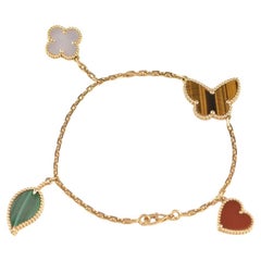 Van Cleef & Arpels 4 Motifs 18k Yellow Gold Lucky Alhambra Bracelet