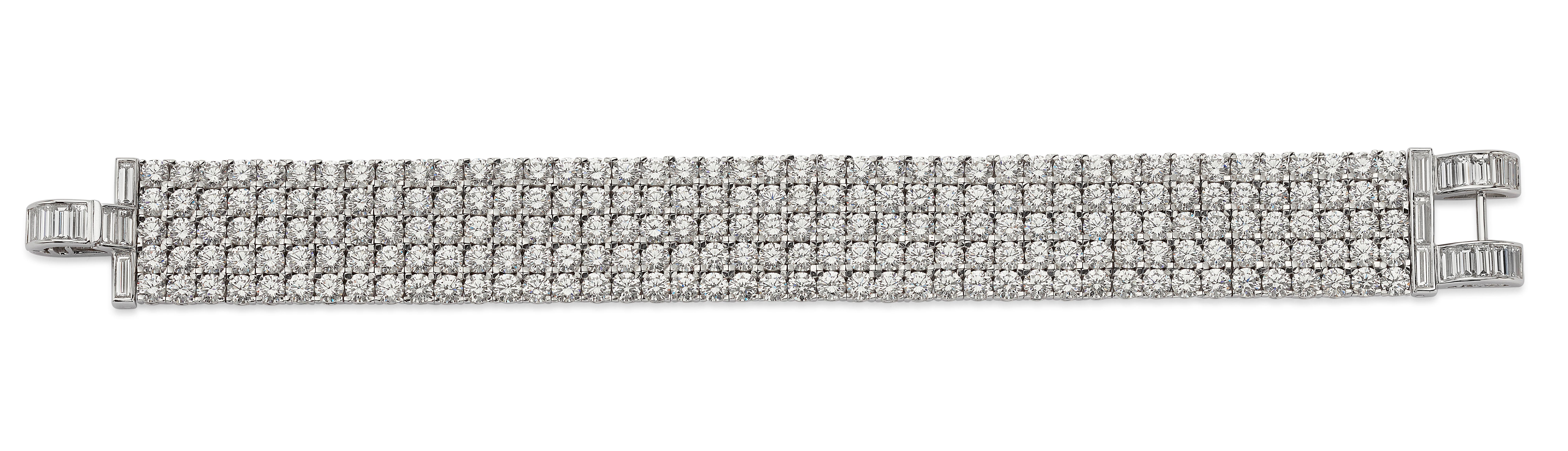 Issu de la célèbre maison française Van Cleef & Arpels, ce bracelet rare et extraordinaire provient de la prestigieuse Collection de haute joaillerie de la maison et porte le nom poétique de 