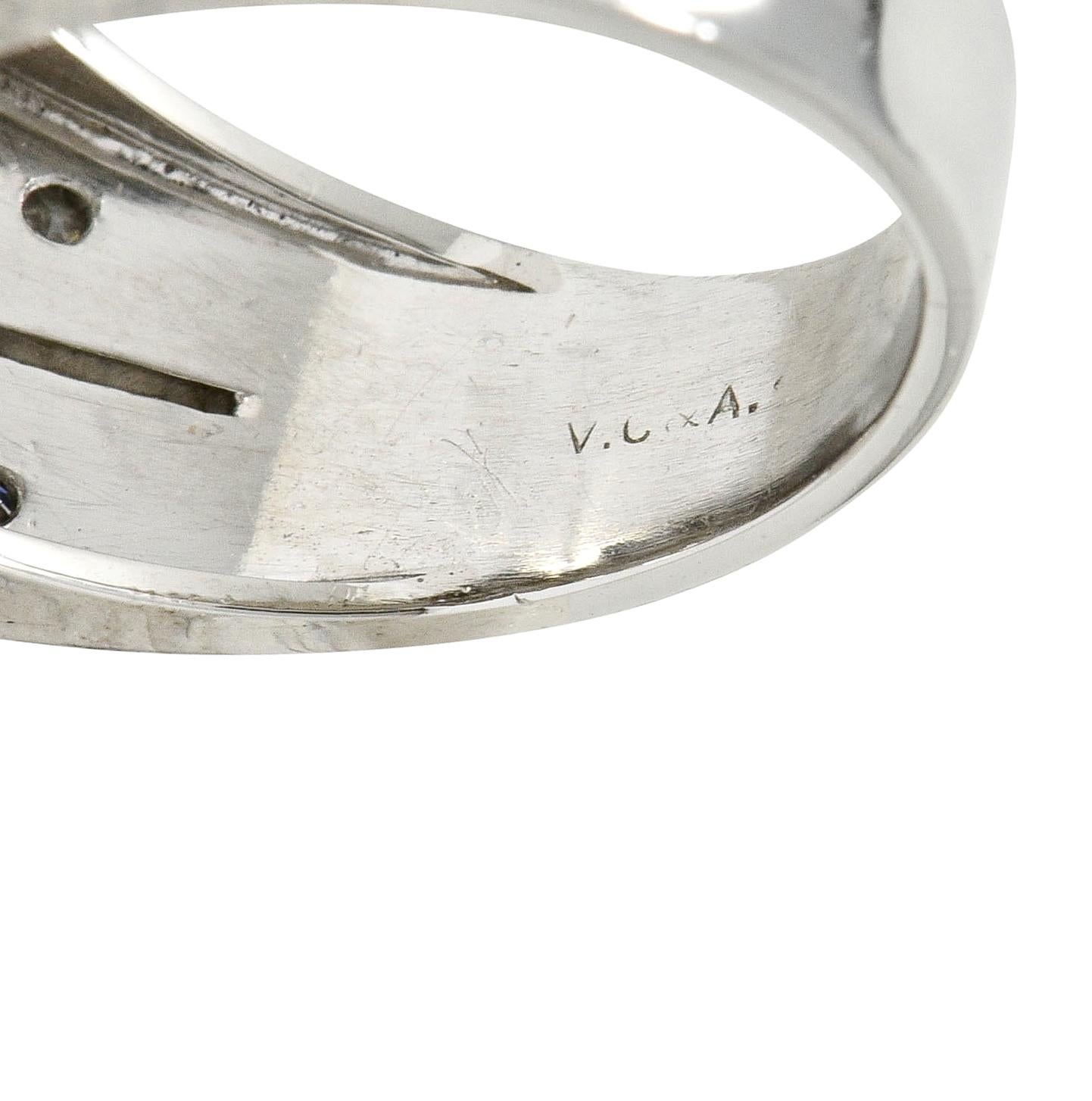 Van Cleef & Arpels 4.19 Carat Diamond Platinum Unisex Invisible Set Ring GIA 2