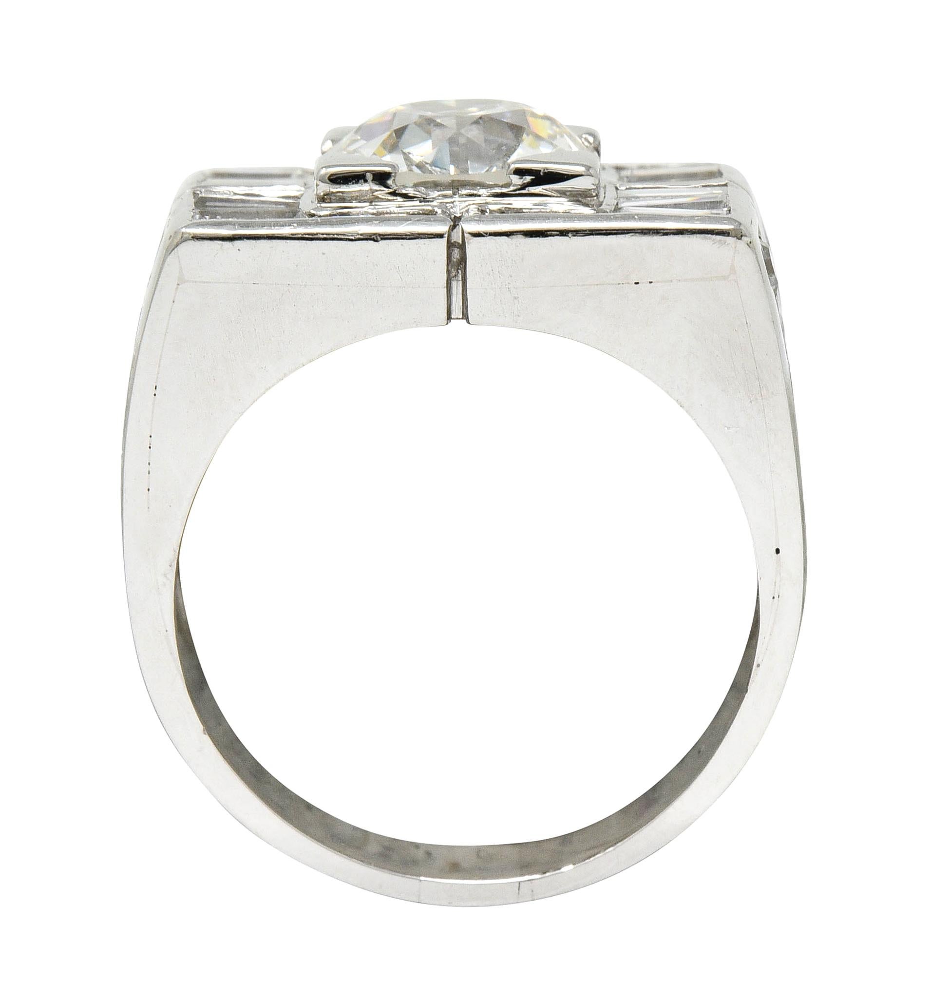 Van Cleef & Arpels 4.19 Carat Diamond Platinum Unisex Invisible Set Ring GIA 4