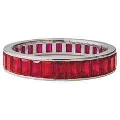 Van Cleef & Arpels 5 Ct. Platinum Ruby Band Ring