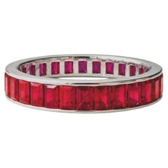 Van Cleef & Arpels 5 Ct. Platinum Ruby Band Ring