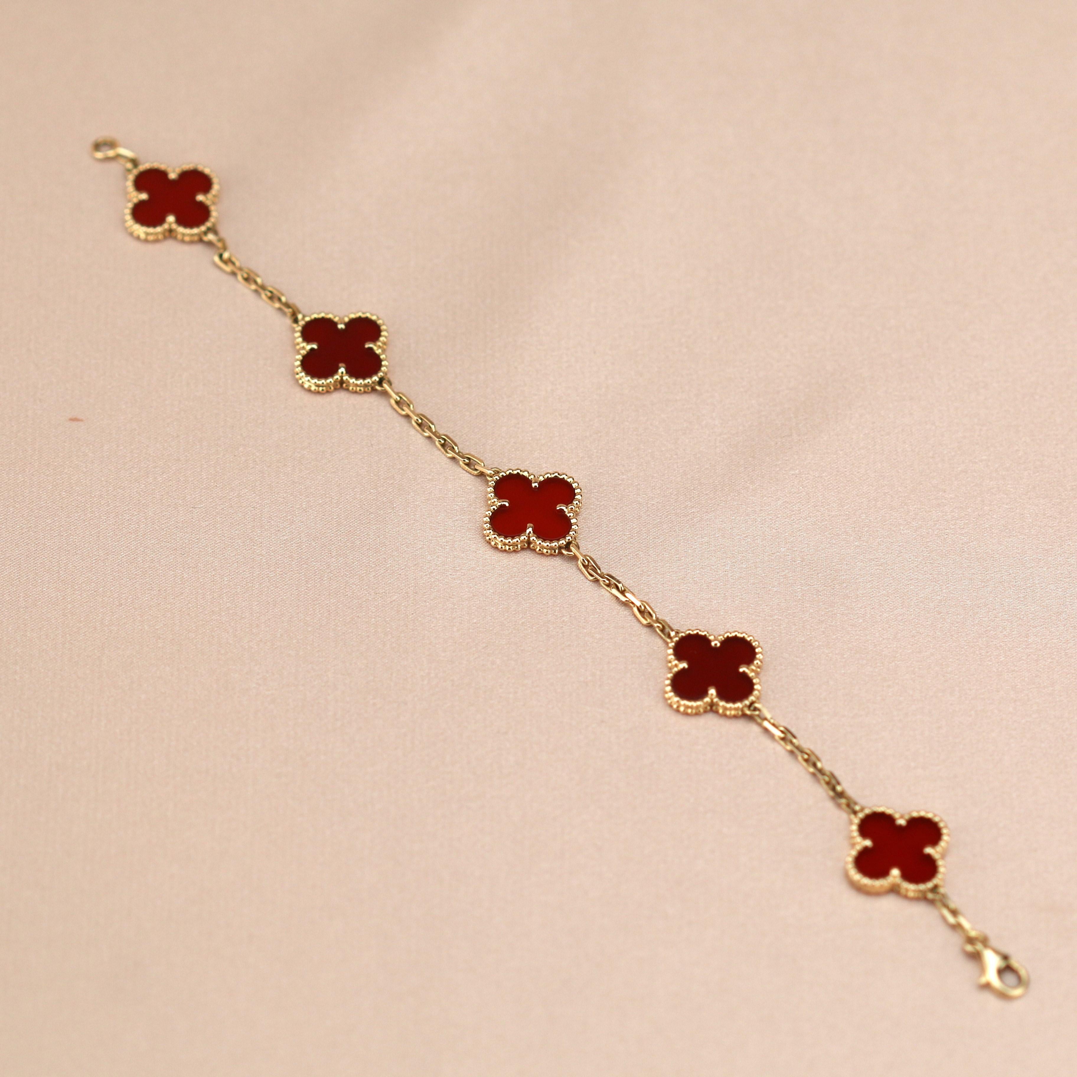 van cleef bracelet red