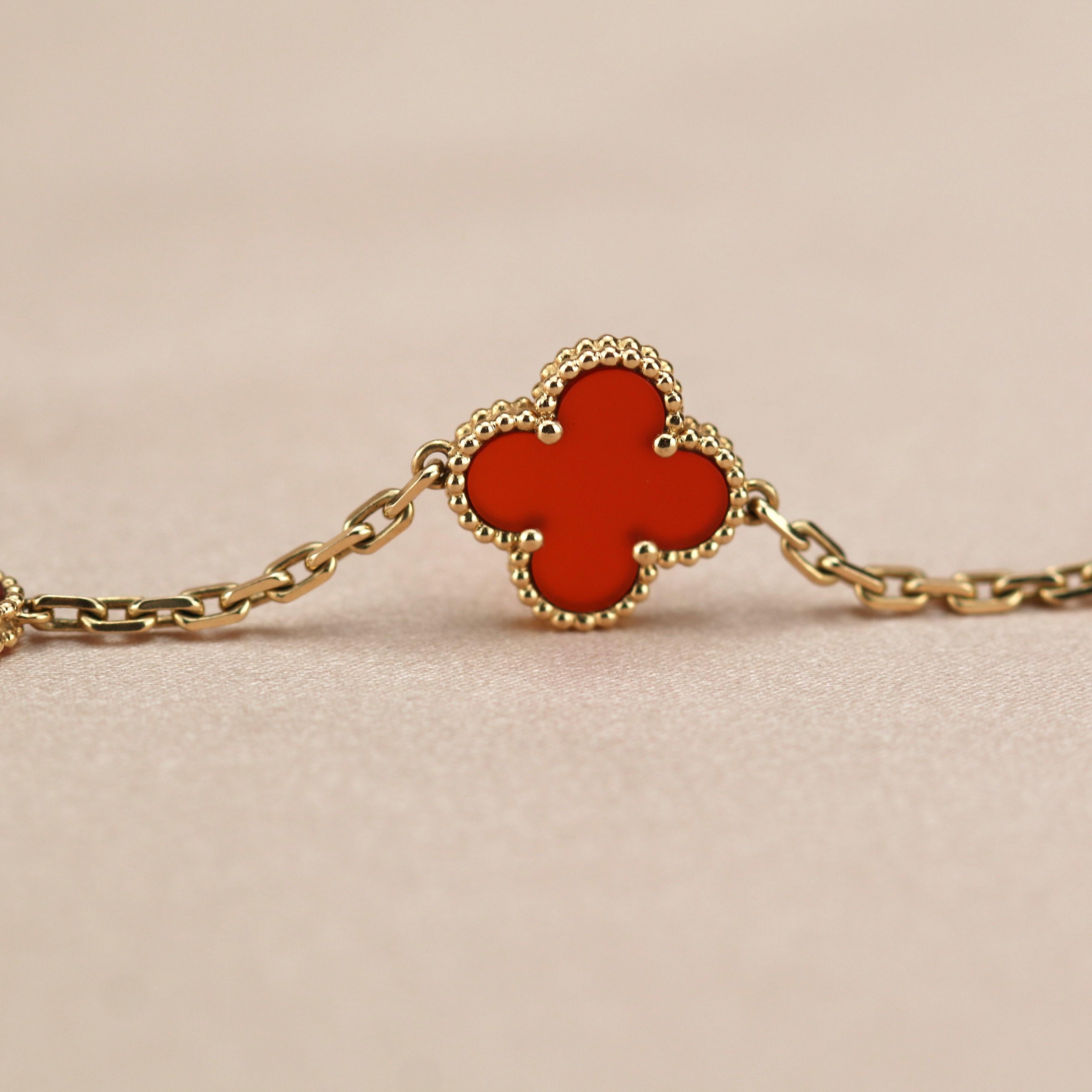 van cleef red bracelet