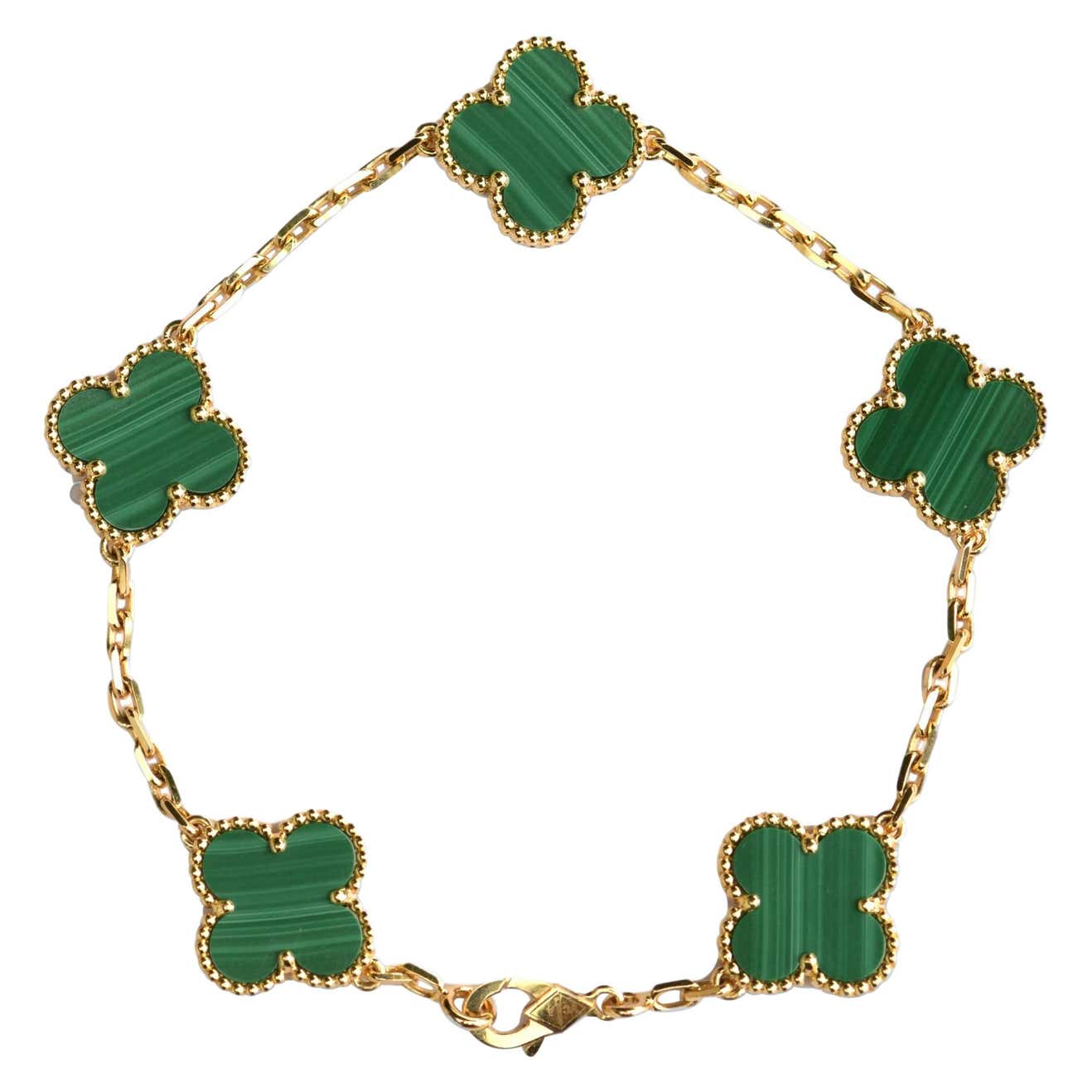 Van cleef and arpels malachite bracelet Clearance