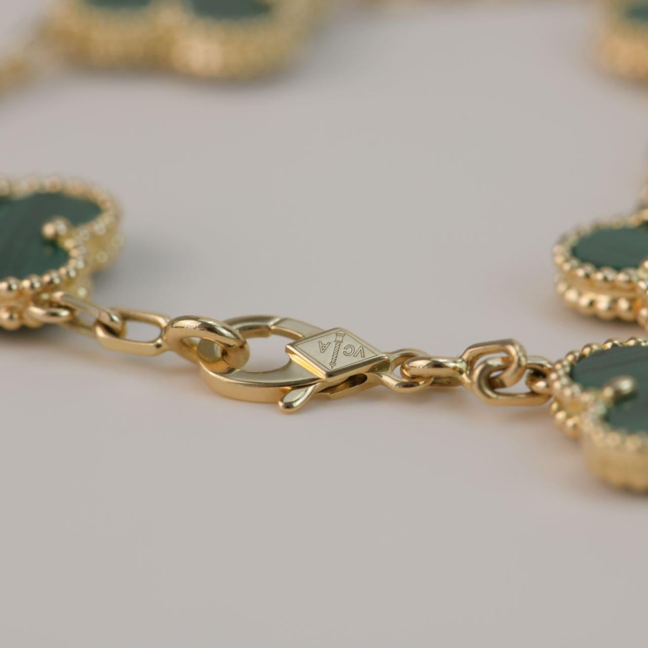 van cleef green alhambra bracelet